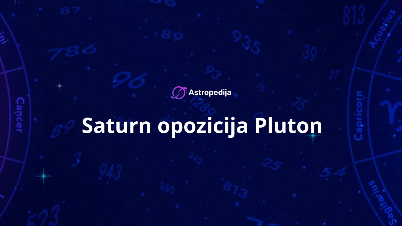 Saturn opozicija Pluton