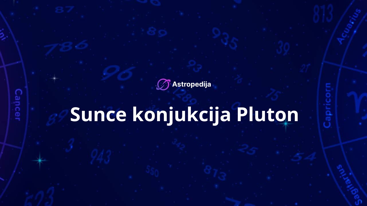 Sunce konjukcija Pluton
