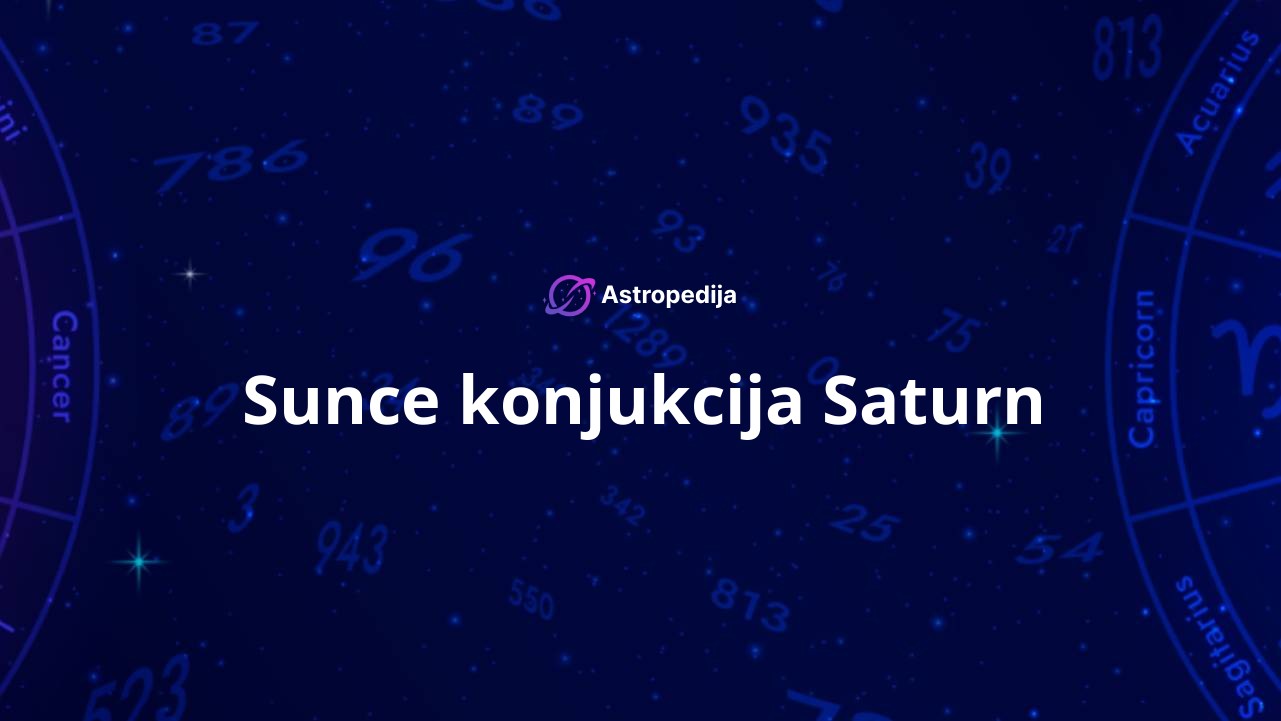 Sunce konjukcija Saturn