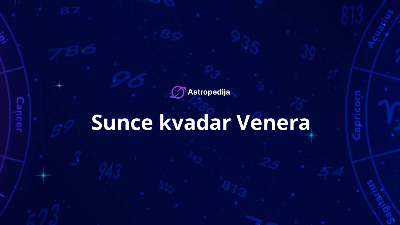 Sunce kvadar Venera