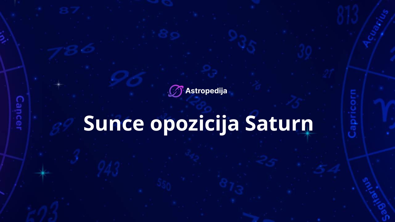 Sunce opozicija Saturn