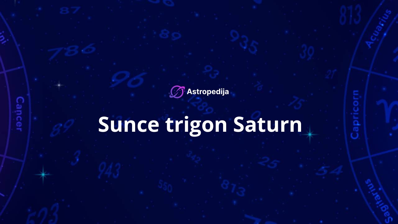 Sunce trigon Saturn