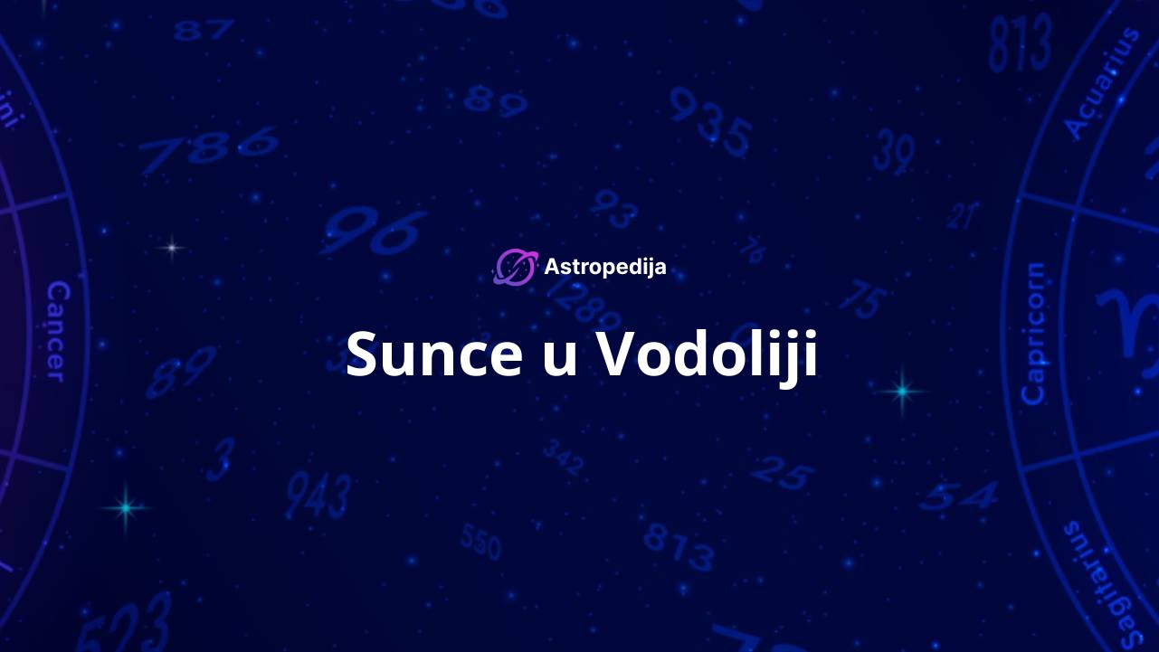 Sunce u Vodoliji